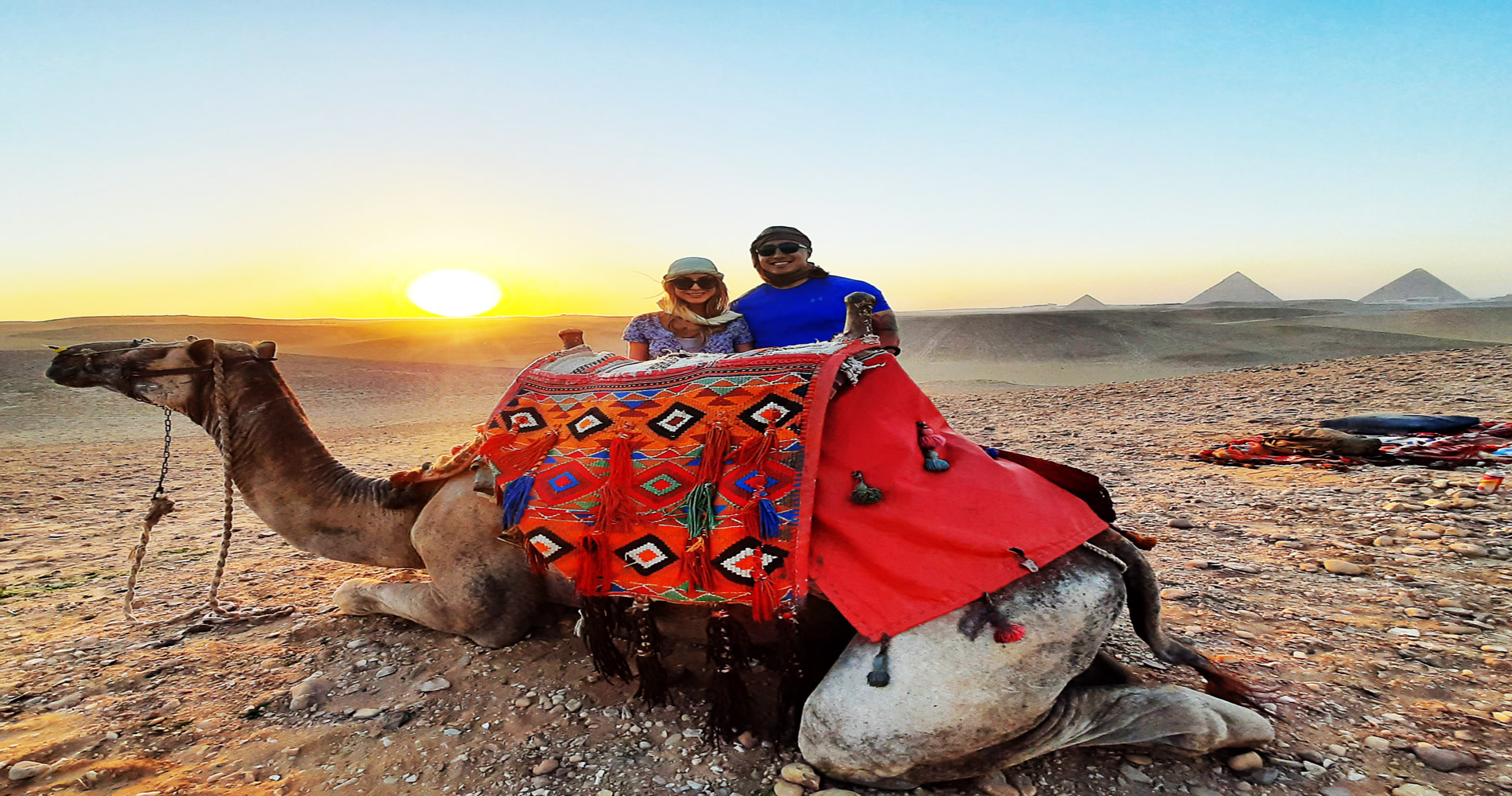 Sun Rise or Sunset By Camel At Giza Plateau