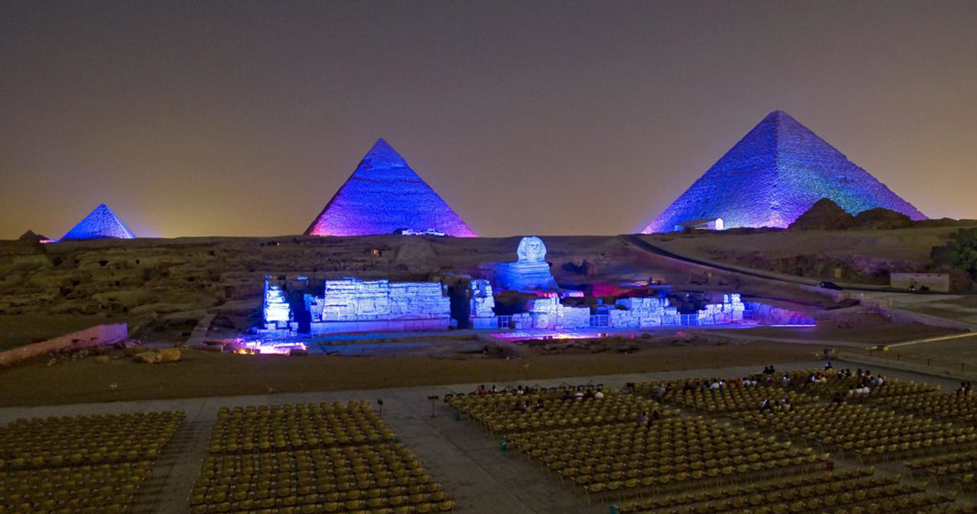 Sound And Light Show By Giza Pyramids 